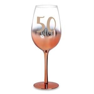 50 Rose Gold Ombre Wine Glass