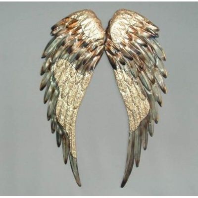 Metal Angel Wings -Green &amp; Gold