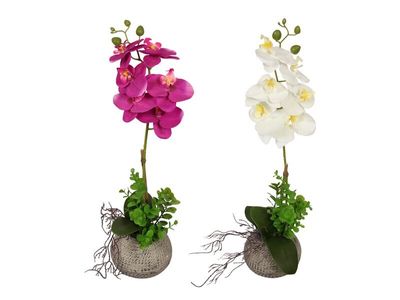 Artificial Orchid Plant 54cm - White