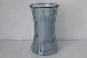 Waisted Glass Vase - Grey