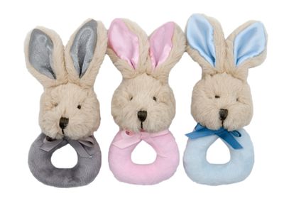 Rabbit Ring Rattle - Assorted