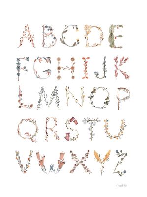 Mushie Poster International Alphabet