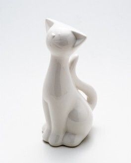 Ceramic White Cat - Small