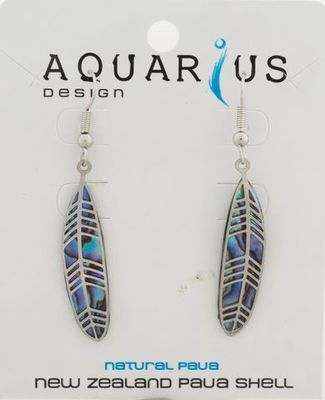 Paua Filigree Feather Earring