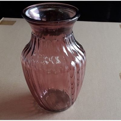 Retro Slim Neck Glass Vase - Rose