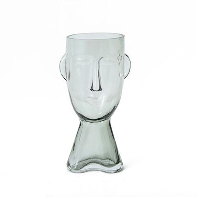 Claydon &amp; Brook Glass Face Vase - Large / Clear