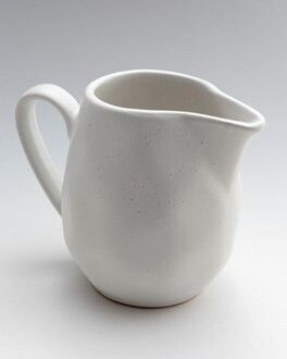 Mica Stoneware Creamer - White
