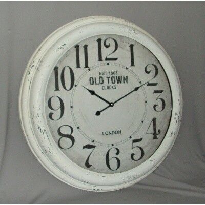 White Old Town Clock 62cm