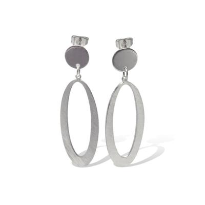 Ovale Oval Silver Earrings