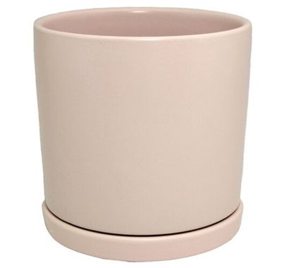 Ceramic Pot with Drainage - Blush Pink
