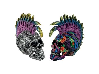 Skull with Rainbow Mohawk