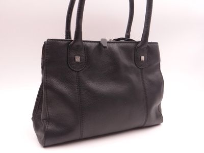 Leather Tote Bag YK12 - Black
