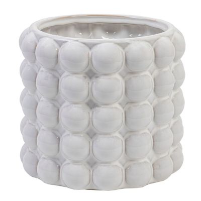 White Ceramic Bobble Pot - Xtra Large