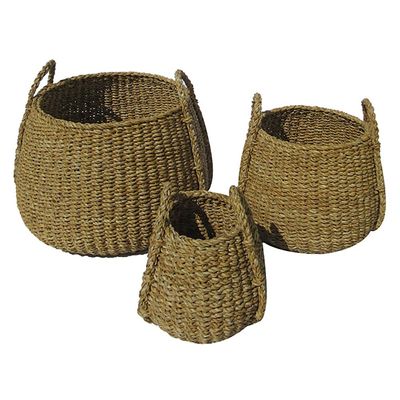 Handmade Round Seagrass Basket - Large