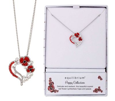 EQ Poppy Heart Necklace