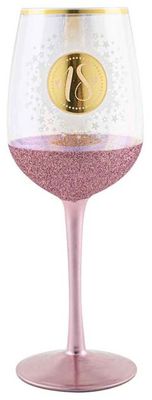 18th Glitterati Wine Glass