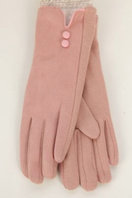 Half Suede Glove- Pink
