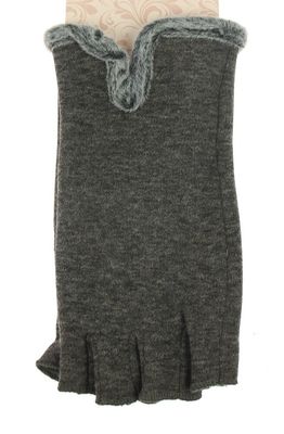 Fingerless Glove Fake Fur- Grey