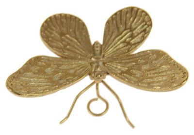 Small Butterfly With Wire Legs- Gold