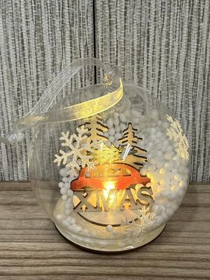 Ball Glass Car With Snow LED