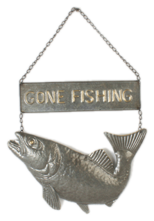 Gone Fishing- Metal Sign