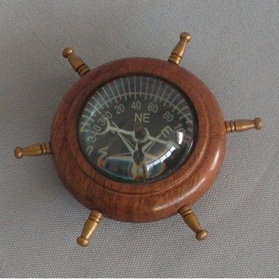 Ship Wheel Compass 100mm