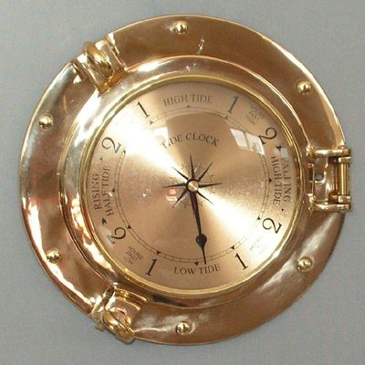 Brass Tide Clock 23cm