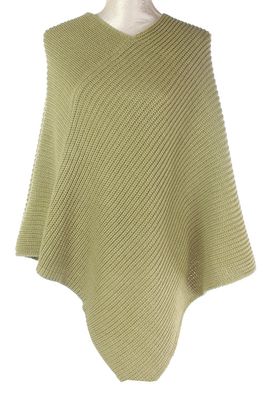 Ally Classic Knit Poncho - Moss