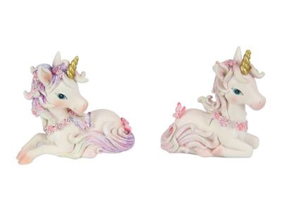 Sitting Unicorn with Butterfly 7.5cm