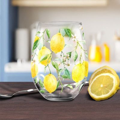 Lemon Stemless Glass