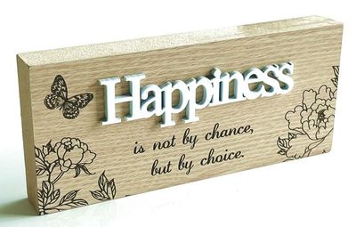 Wooden Butterfly Block Sign - Assorted