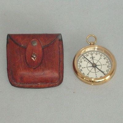 Compass in Leather Pouch 50mm