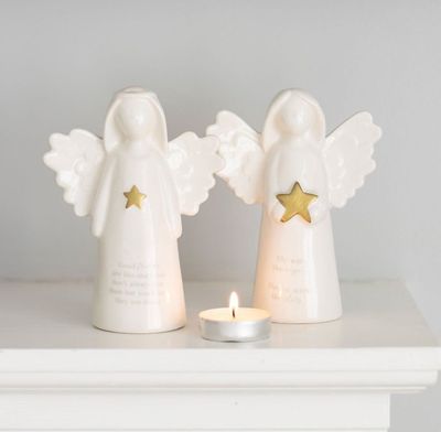 Ceramic Sentiments Angel with Gold Star