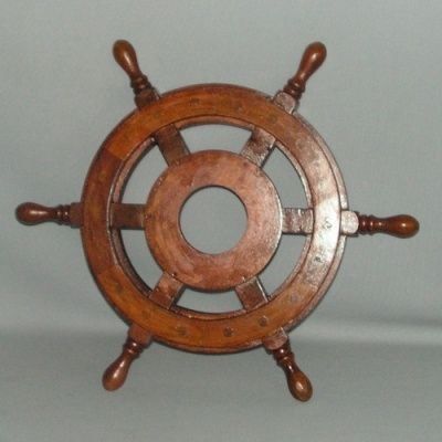 Teak Wood Ships Wheel 35cm