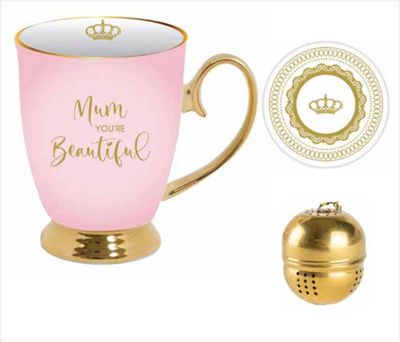 Beautiful Mum Mug Set with Tea Strainer
