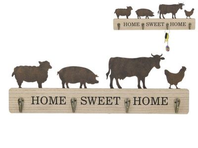Farm Home Sweet Home Key Rack 40cm
