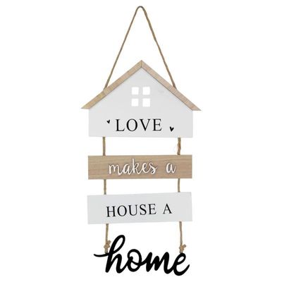 Home &amp; Love Hanging Wall Plaque