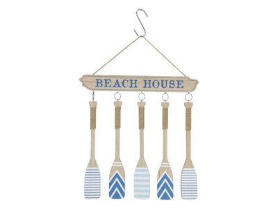 Hanging Oar Beach House Sign