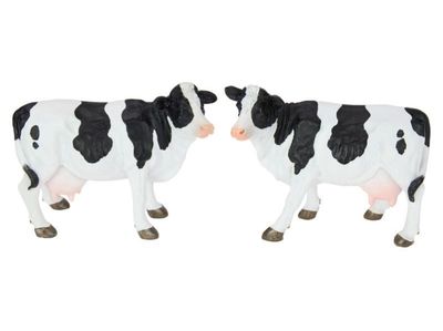 Standing Black &amp; White Cow 14cm