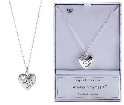 EQ Always in my Heart Silver Necklace
