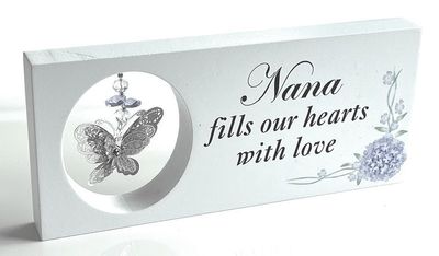Silver Butterfly Block - Nana