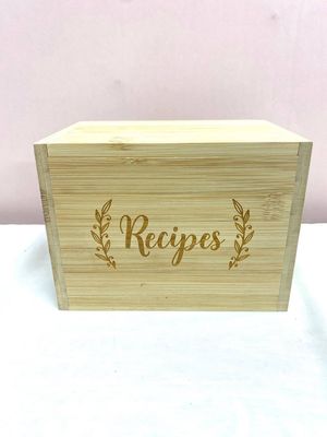 Bamboo Recipe Box Set