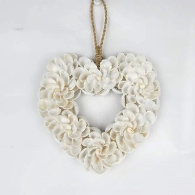 Doublesided Petal Shell Heart 12cm