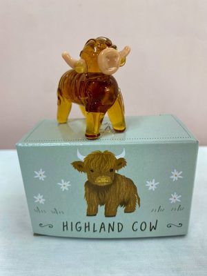 Artisan Glass Highland Cow