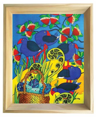 Jo May Wood Frame Kiwiana Print - Small