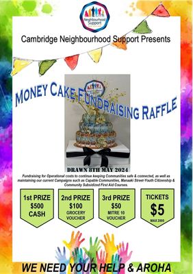 Money Cake Raffle! - For Sale 14 March to 7 May 2024