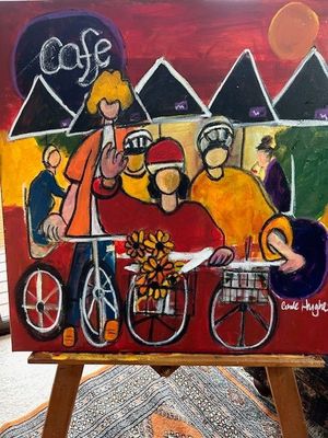 Birds On Bikes Original Painting