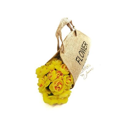 Daffodils in Jute Carry Bag
