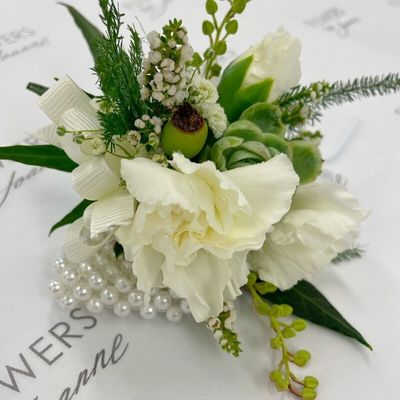 Wrist Corsage on Pearl Band