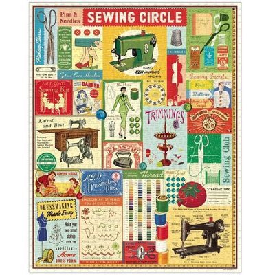 Cavallini &amp; Co Vintage Puzzle -Sewing Circle 1000 Pce
